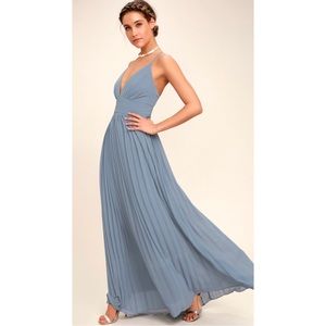 Lulu’s Blue bridesmaid maxi dress